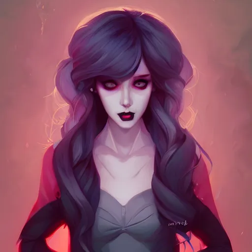 Image similar to a portrait of a gorgeous vampire, art by lois van baarle and loish and ross tran and rossdraws and sam yang and samdoesarts and artgerm, digital art, highly detailed, intricate, sharp focus, Trending on Artstation HQ, deviantart, unreal engine 5, 4K UHD image