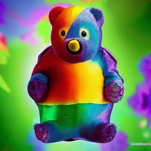 Image similar to gummybear hummingbear teletubbie