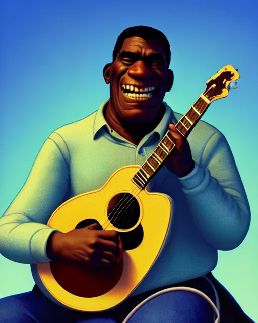 Image similar to disney pixar portrait 8 k photo of blues musician howlin'wolf : : by weta, greg rutkowski, wlop, ilya kuvshinov, rossdraws, artgerm, annie leibovitz, rave, unreal engine, alphonse mucha : :