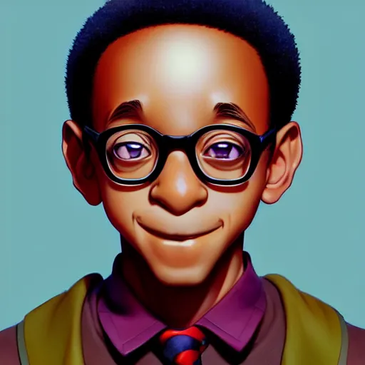 Image similar to steve urkel, portrait shinkai makoto studio ghibli studio key hideaki anno sakimichan stanley artgerm lau rossdraws james jean marc simonetti elegant highly detailed digital painting artstation pixiv