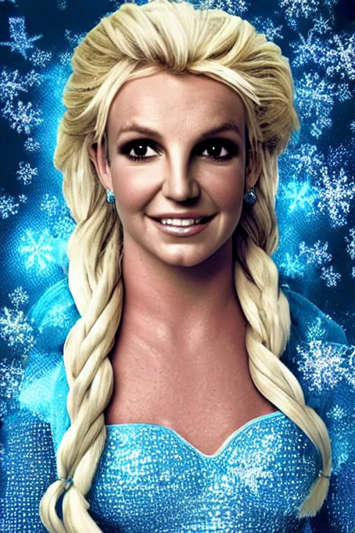 Image similar to britney spears as elsa from frozen