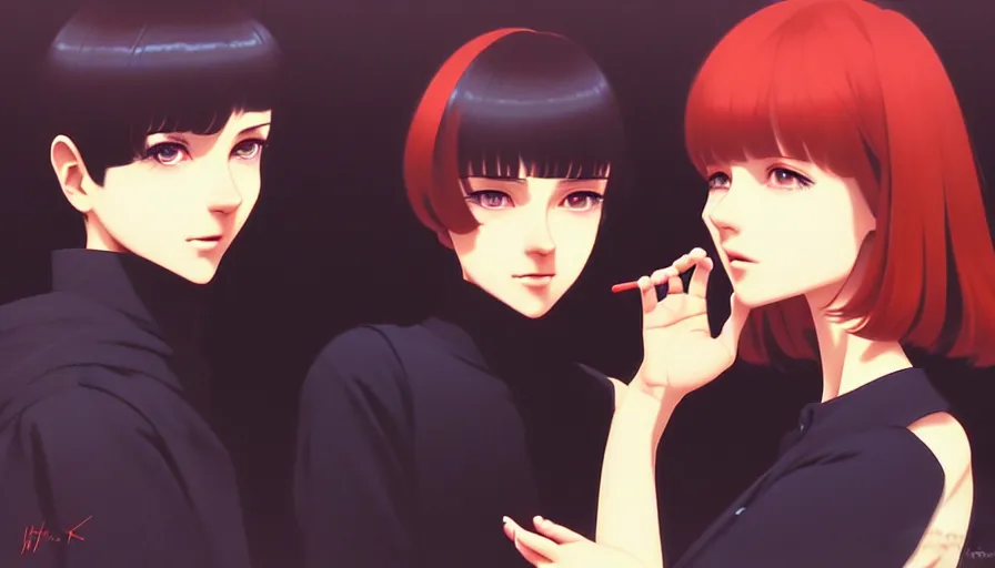 Image similar to the two complementary forces that make up all aspects and phenomena of life, by ilya kuvshinov