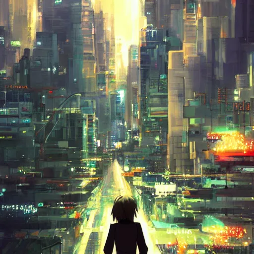 Image similar to makati city 1 0 0 0 years in the future, painting by makoto shinkai, featured on pixiv, deviantart hd