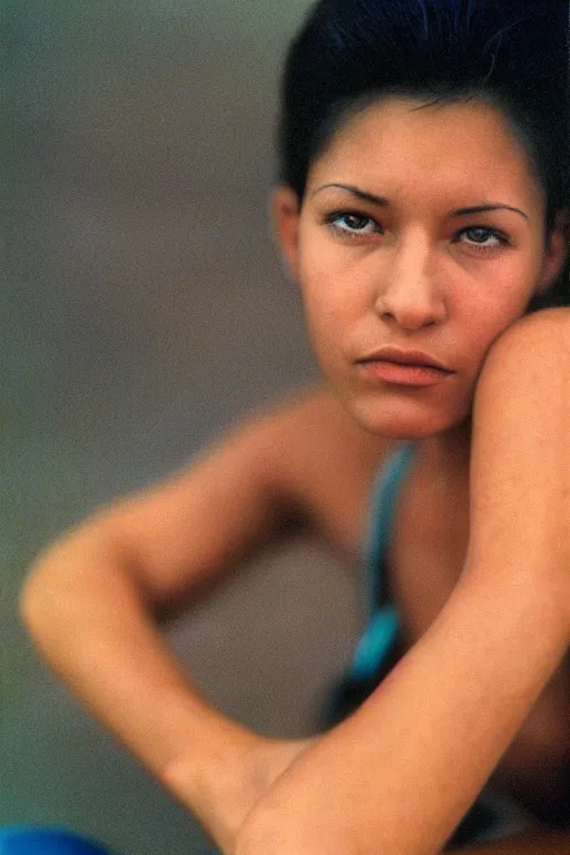 Image similar to Samus, 35mm, f2.8, award-winning, candid portrait photo, taken by annie leibovitz