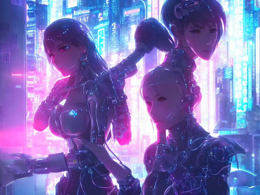 Image similar to portrait anime visual futuristic female cyber police, on cyberpunk neon light tokyo rooftop, ssci - fi and fantasy, intricate and very beautiful, human structure, concept art and kyoto studio, sharp focus, anime by rossdraws and magali villeneuve and liya nikorov and luxearte, frostine engine