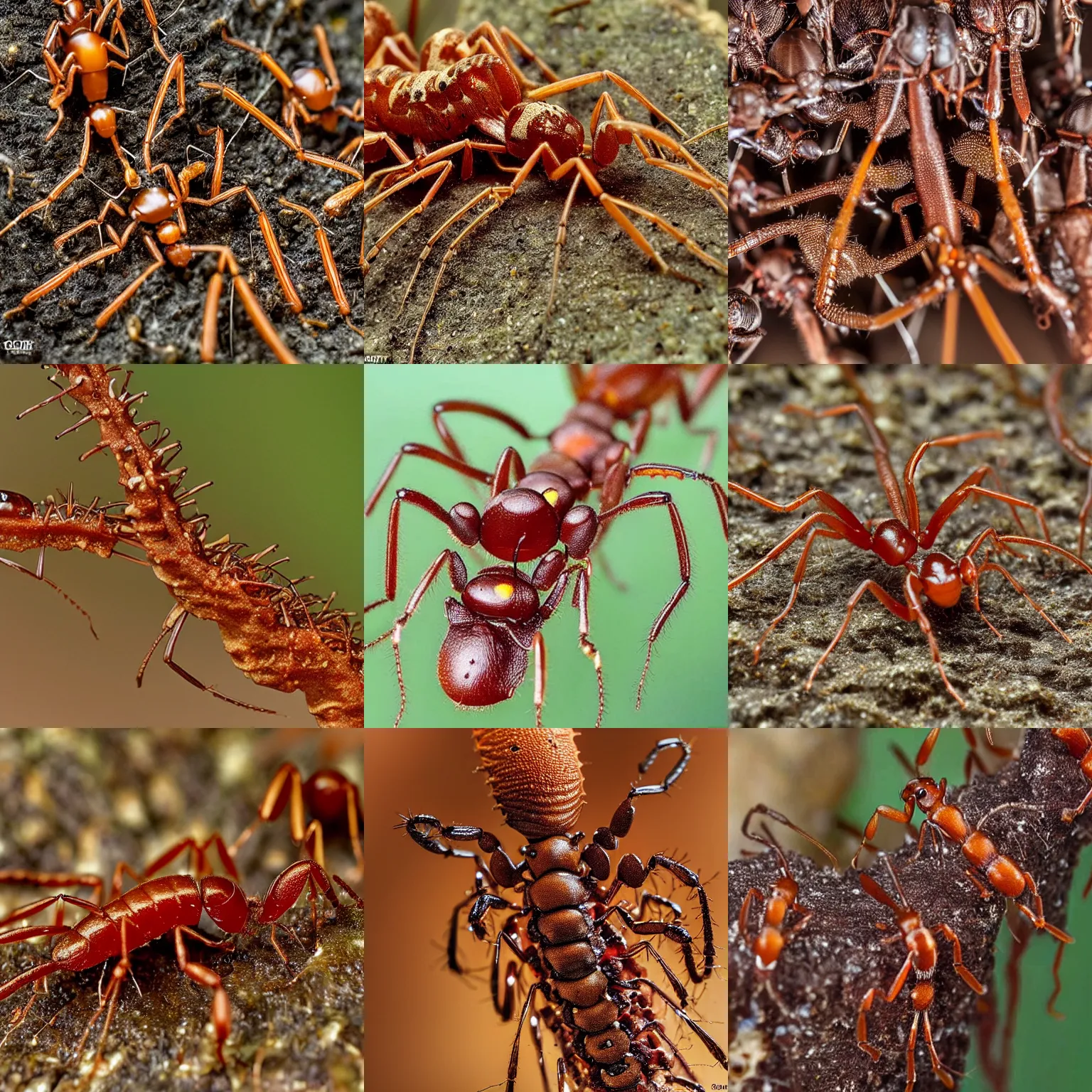 Prompt: dead ants infected with Ophiocordyceps unilateralis (NATIONAL GEOGRAPHIC)