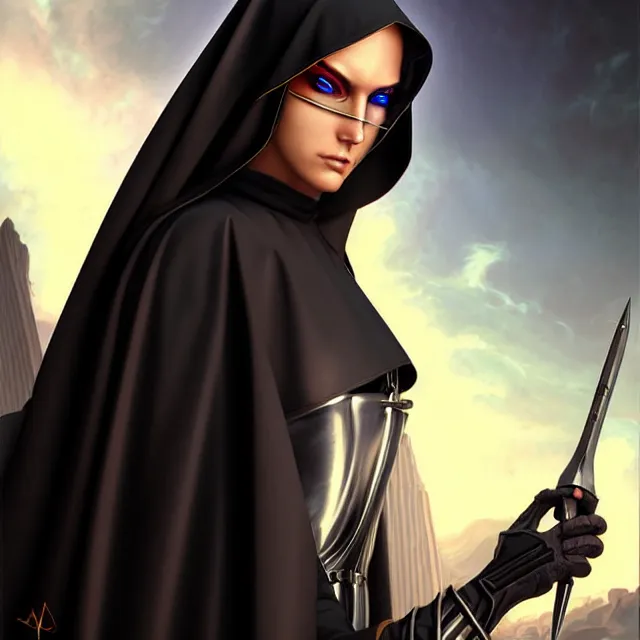 Image similar to cyberpunk nun warrior artgerm anne stokes highly detailed 8 k hdr smooth sharp focus high resolution award - winning photo photorealistic