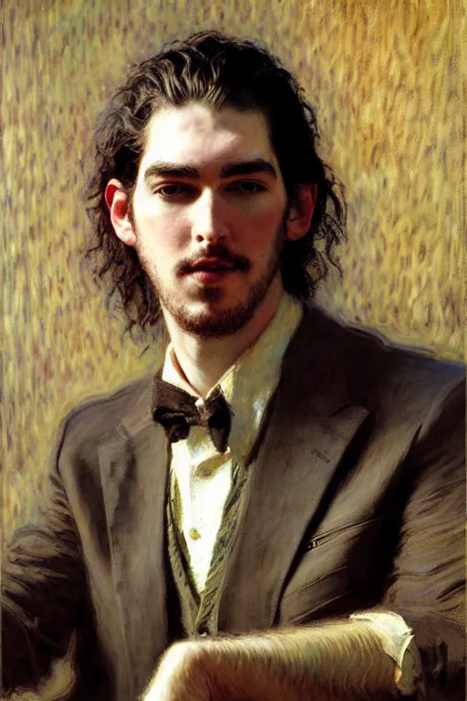 Image similar to hozier, painting by gaston bussiere, craig mullins, j. c. leyendecker, claude monet