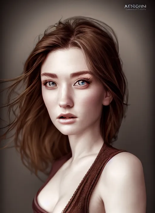 Image similar to a gorgeous scottish female photo, professionally retouched, soft lighting, realistic, smooth face, full body shot, torso, dress, perfect eyes, sharp focus on eyes, 8 k, high definition, insanely detailed, intricate, elegant, artgerm and jason chan and mark litvokin