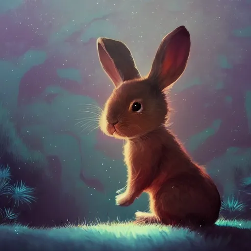 Image similar to cute rabbit by victo ngai and andreas rocha and greg rutkowski trending on artstation unreal engine 8 k hd wallpaperjpeg artifact blur