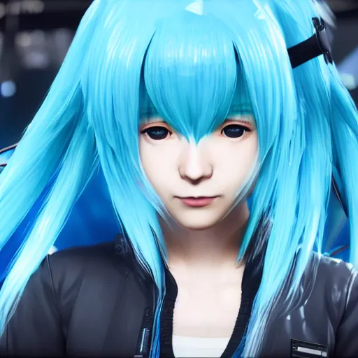 Prompt: Hatsune Miku in Detroit Become Human, 4k screenshot