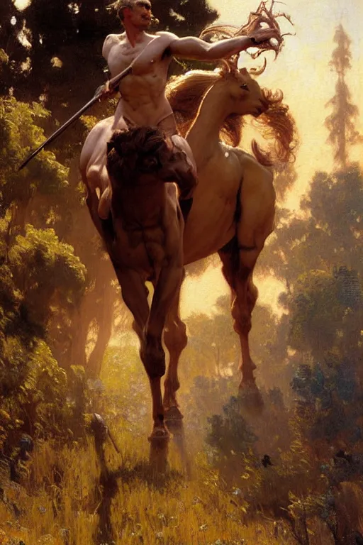 Image similar to centaur, highly detailed painting by gaston bussiere, craig mullins, j. c. leyendecker 8 k