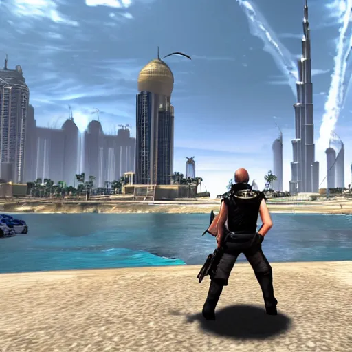 Image similar to gta : dubai, final fantasy