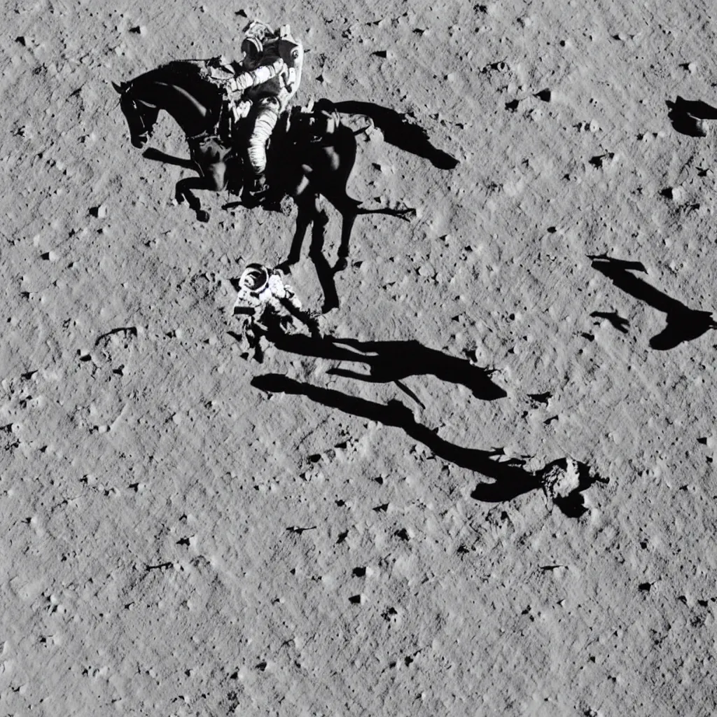 Prompt: astronaut riding a horse on the moon