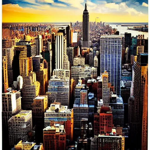Prompt: city poster of new york