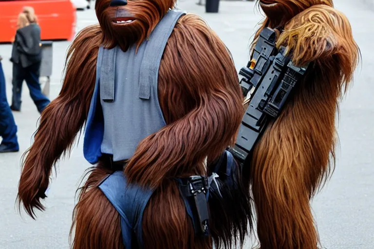 Image similar to Chewbacca paparazzi