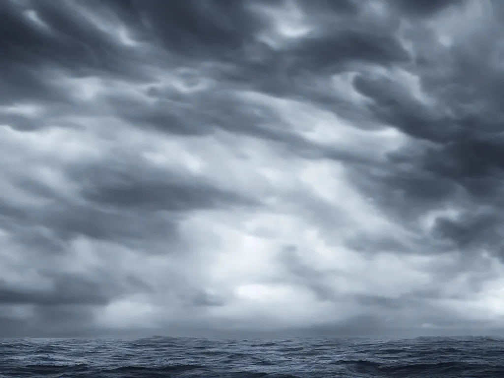 Image similar to detailed sea, layers, very detailed dark super storm, hyper realistic cloud vortex, impressive, very atmospheric, smoke boiling, cinematic, deep, very high complexity, stunning, masterpiece, weather photography, very detailed. 4 k