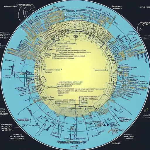 Image similar to blueprint of the planet venus with ancient civilization