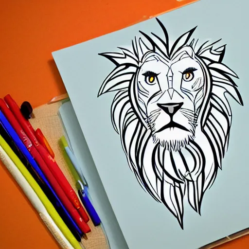 Image similar to A lion drawn, Transform style cartoon Adventure Time, sharp focus