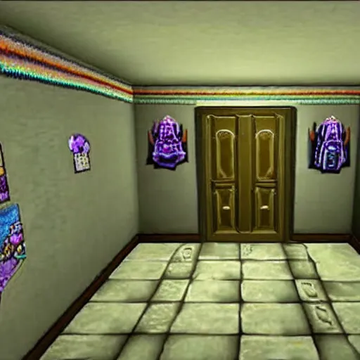 Image similar to a still of paranormal activity, 1 9 9 8 ocarina of time graphics nintendo 6 4 visuals aesthetic