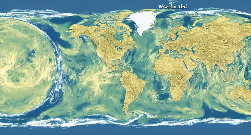 Prompt: satellite map of the world