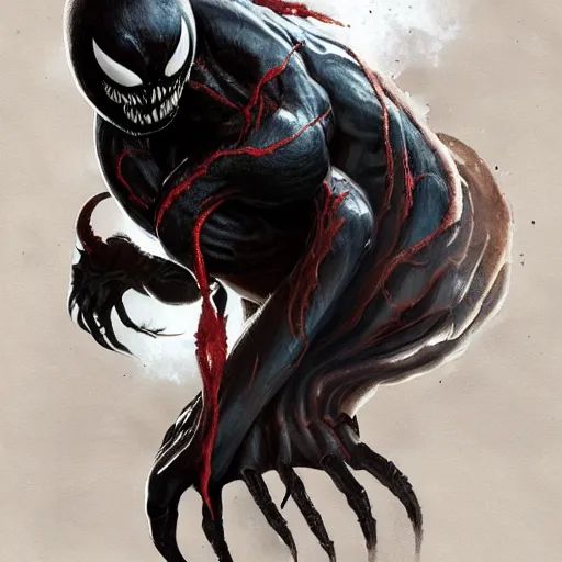 Prompt: portrait of the venom,digital art,ultra detailed,ultra realistic,art by greg rutkowski,trending on deviantart