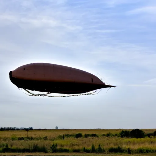 Image similar to brown airship in the sky