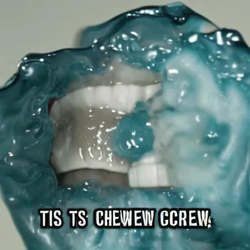 Image similar to this is how it feels to chew 5 gum