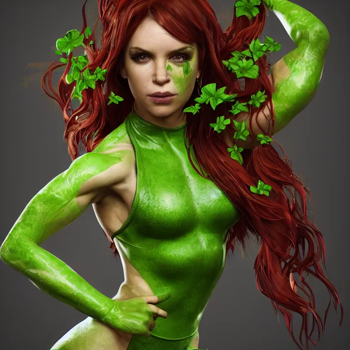 Prompt: portrait of Sporty Spice as a Poison Ivy. intricate artwork. by wlop, octane render, trending on artstation, very coherent symmetrical artwork. cinematic, hyper realism, high detail, octane render, 8k