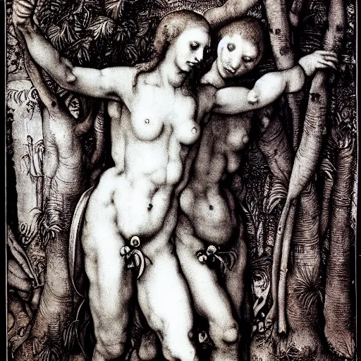Image similar to adam and eve by albrecht durer