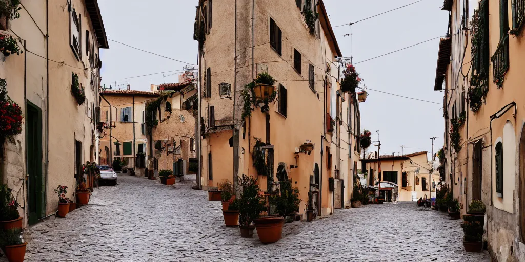 Image similar to photo of an small cozy italian town