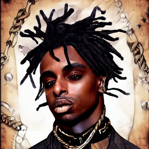 Image similar to playboi carti in steampunk style digital art 4 k the detailed super realistic