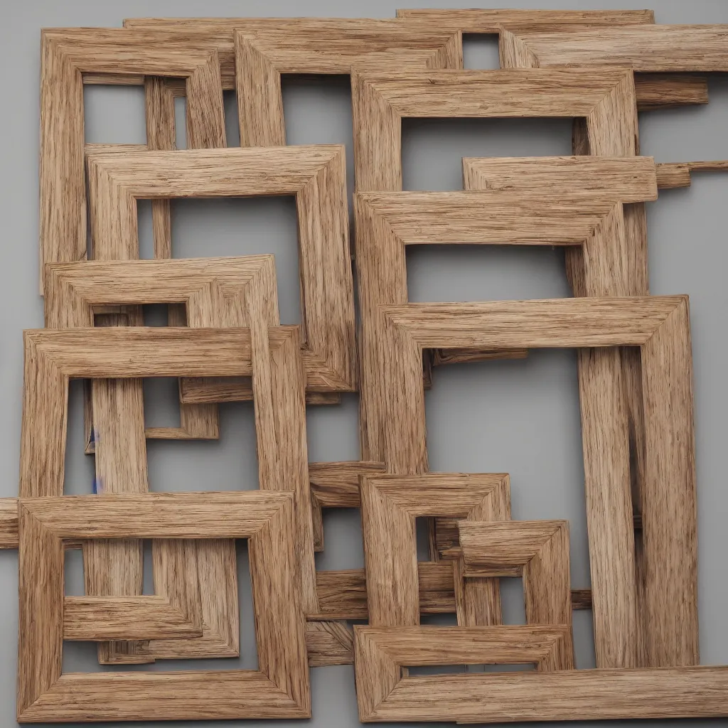 Prompt: picture frames wood