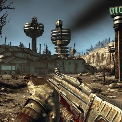 Prompt: screenshot of fallout : new vegas remastered - 2 0 2 7