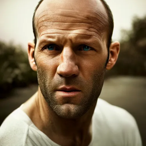 Prompt: Jason Statham Face Portrait, 8K Photography by Steve McCurry