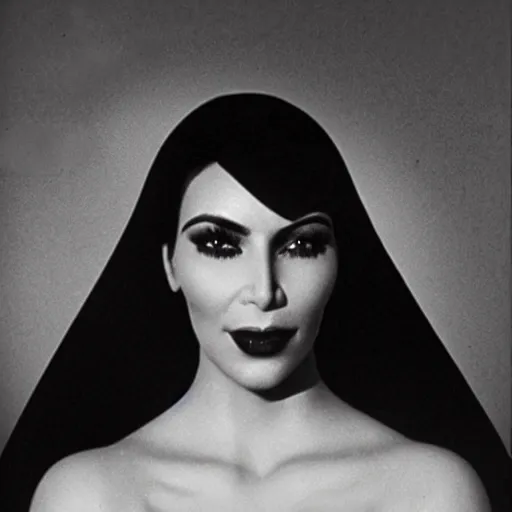 Image similar to kim kardashian as dracula in the 1 9 2 2 nosferatu movie