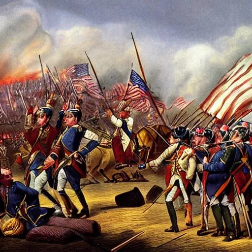 Prompt: “a Photo realistic picture of The battle of Saratoga from the American Revolutionary War.”
