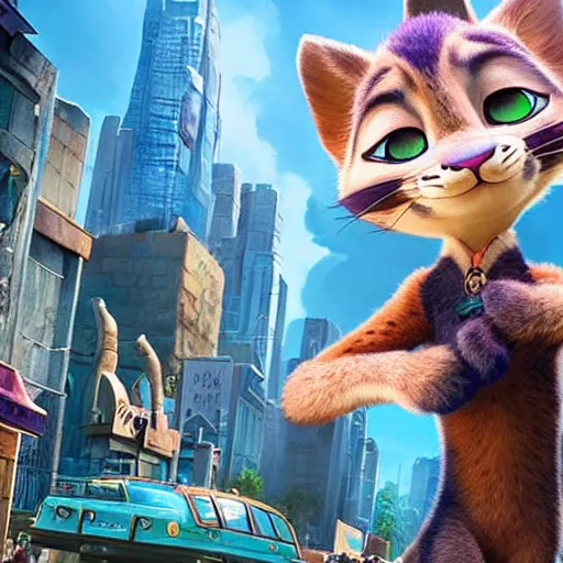 Image similar to a girl panther in zootopia (2016)