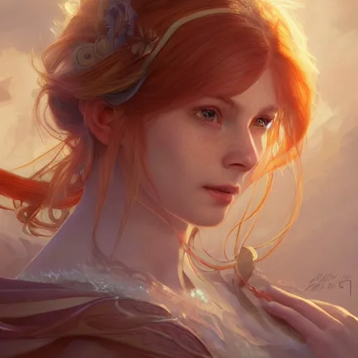 Image similar to aurora, child of light, highly detailed, digital painting, artstation, concept art, smooth, sharp focus, illustration, Unreal Engine 5, 8K, art by artgerm and greg rutkowski and alphonse mucha