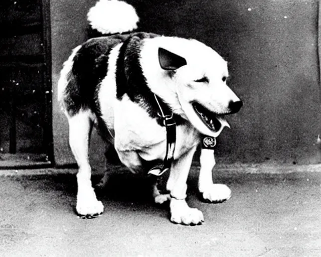 Image similar to a photo of canine karl marx ( karl barx ) as a dog, barking about the failures of capitalism and how the fat cats are creating a rat race of exploitation. how does one write a manifesto with those paws though?