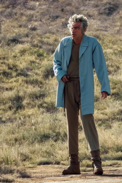 Prompt: kramer as rick sanchez, real life, high quality movie still, photorealistic, ultra detail