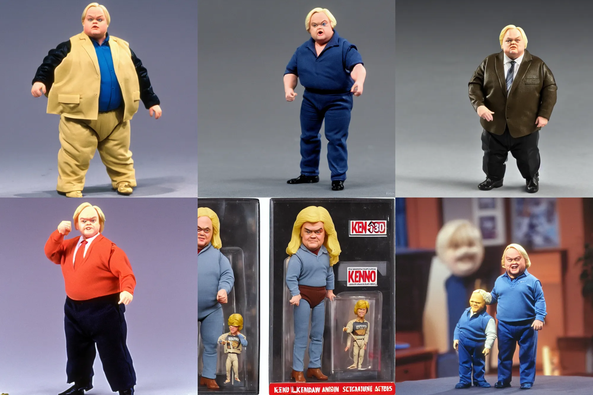 Prompt: Louie Anderson as a 1980's Kenner style action figure, 5 points of articulation, full body, 4k, highly detailed