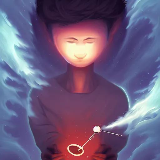 Prompt: a powerful psychic man emitting psychic powers, by cyril rolando,