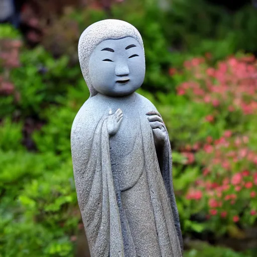 Image similar to photo of a jizo stature in a garden