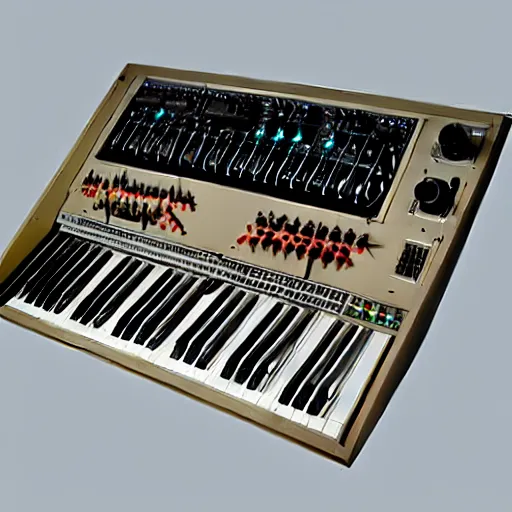 Prompt: a modular synth by roger dean