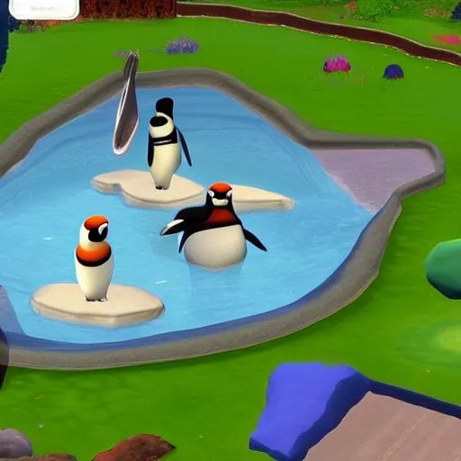 Image similar to “Pingu in the Sims 2”