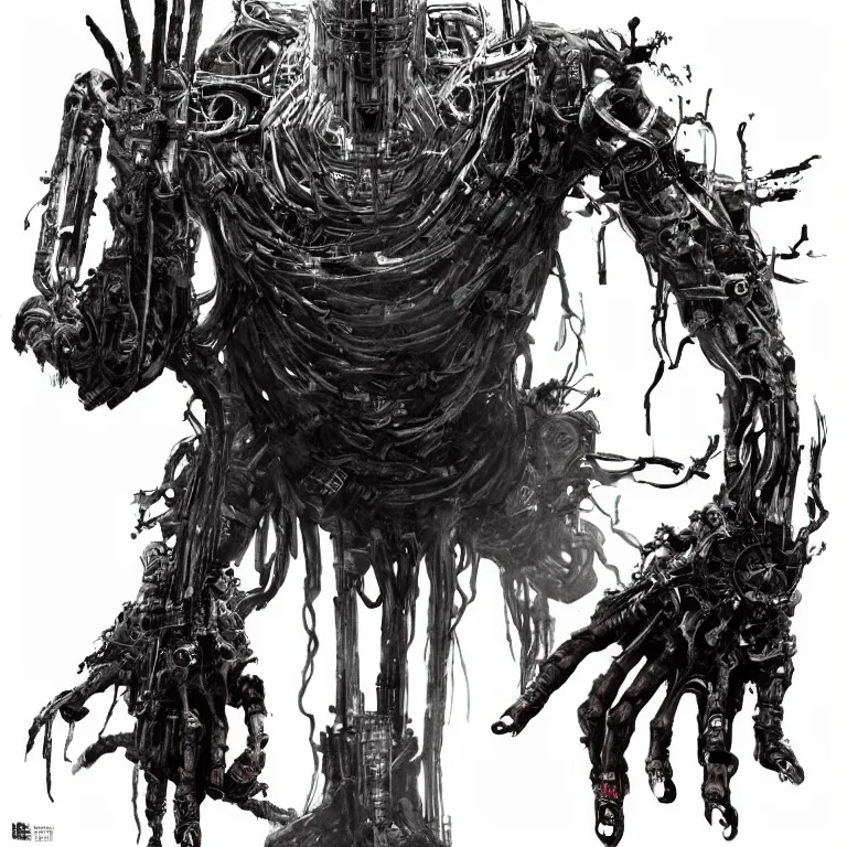 Prompt: The Evil Within cyberpunk monster, concept art