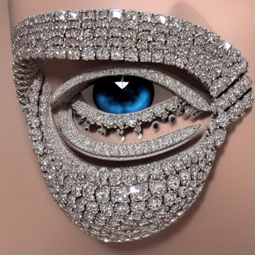 Prompt: alien face chain covered in diamonds, closeup, 8k, realistic, extreme details, detailed, sharp