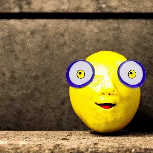 Prompt: lemon evil eyes
