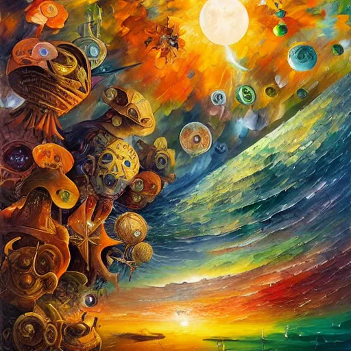 Image similar to art by android jones, james christensen, rob gonsalves, paul lehr, leonid afremov and tim white